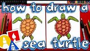 How To Draw A Realistic Sea Turtle