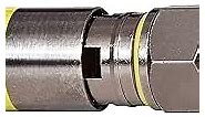 Klein Tools VDV812-606 F-Connector for RG6/6Q Coaxial Cable, Universal Compression Connectors, Male, Professional Grade, 10-Pack