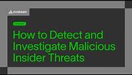 How to Detect and Investigate Malicious Insider Threats