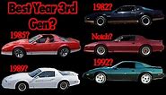 What Year Was The Best 3rd Gen Firebird / Camaro? 1982-1992