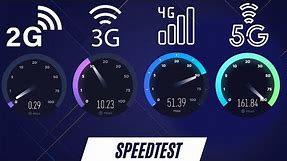 2G vs 3G vs 4G vs 5G Network Speed Test