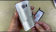 Samsung Galaxy S6 Back Glass Cracked And Battery Replacement
