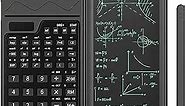 Scientific Calculators for Students with Drawing Pad & Pen | Solar & Battery Dual Power | 10-Digit LCD Screen | Desktop Small Pocket Calculator for Office, Middle, High School & College, Black