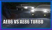 INITIAL D - AE86 VS AE86 TURBO [HIGH QUALITY]