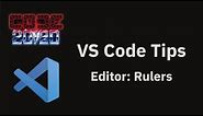 VS Code tips — The editor.rulers setting