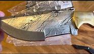 Unboxing: Ottoza Handmade Damascus Tracker Knife with Bone Handle No.115