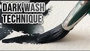 Watercolor Dark Wash Technique