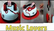 Music Headphone TOPPERS Made & Fondant Cake Music lovers 🎧🎵🎶