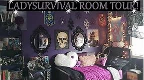 BEDROOM TOUR 2019! (Purple Gothic Bedroom) | LadySurvival
