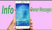Samsung Galaxy J1 J2 J3 J5 J7 S7 S8: How to Display Owner Information on Lock screen