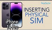iPhone 14 PRO - How to Insert and Set up PHYSICAL SIM card | Howtechs #iphone14pro