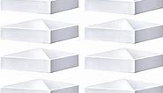 Pyramid White PVC Vinyl Post Top Caps, Fence Post Caps, Deck Post Caps for Vinyl Fence Post (12 Pcs, 4 x 4 Inch)