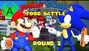 Mario VS Sonic animation: Food Battle (Round 2)