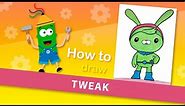 How to draw a green rabbit Tweak from cartoon " Octonauts". Drawing together with Easy Pen.
