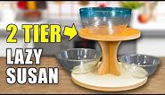How to Make a Lazy Susan Turning Table - 2 TIERS!