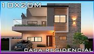 Proyecto Casa 10x20 (Diseño moderno / Residencial)