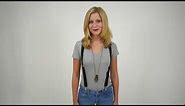 1 Inch Wide Y-Back Clip Suspenders for Women (and Men!) - Black