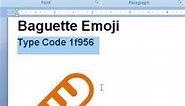 Baguette 🥖 Emoji in Ms Word #shorts #msword #computerthecourse #shortsfeed