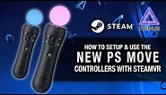 HOW TO SETUP THE NEW PS MOVE CONTROLLERS (ZCM2) FOR STEAMVR // PS Move, SteamVR Gameplay