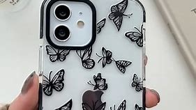 Black Butterfly Trendy Cute Clear iPhone Case