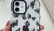 Black Butterfly Trendy Cute Clear iPhone Case