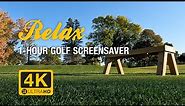 1 Hour Golf Screensaver | Relaxing Ambient Music at Elmwood Golf Course 4K UHD