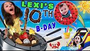 Lexi's 10th Birthday Party! FONDUE POOL CELEBRATION FUNnel V Fam Vlog w Presents Haul