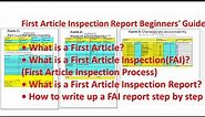 First Article Inspection(FAI) | The Beginner's Guide for 2021