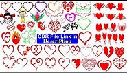 Heart shape Vectors l Heart Vectors Free Download l #Vector #heart #cdr #design #Clipart #latest