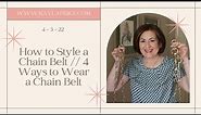 How to Style a Chain Belt // 4 Ways to Wear a Chain Belt