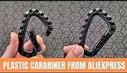 Plastic carabiner from Aliexpress
