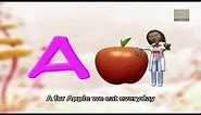 A B C D - A For Apple, B for Ball - Alphabet Songs For Children - Phonics Song
