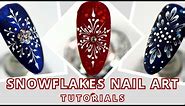 EASY DIY Snowflake Nail Design Tutorial for Winter and Christmas! | WINTER NAILS | CHRISTMAS NAILS