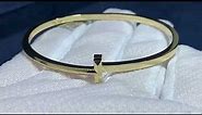 Tiffany & Co. T 18K Yellow Gold T1 Narrow Hinged Bracelet