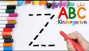 Learn how to write from A to Z for kids | Learn the alphabet Z by coloring with color pens