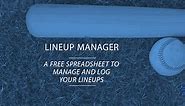 Youth Baseball Lineup Manager and Template - Spiders Elite