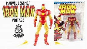 Vintage Iron man Marvel Legends Vintage iron man 6" action figure review