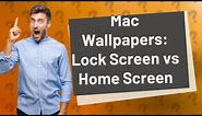 How do I put different wallpaper on my lock screen and home screen Mac?