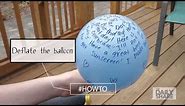 How To: Send a message on a balloon