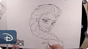 How-To Draw Elsa From 'Frozen' | Disney's Hollywood Studios