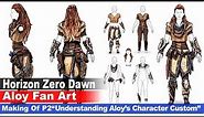 "Aloy" Horizon Zero Dawn Fan Art (2- Character Design Study)