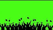 Green screen students graduation shadow effect