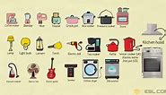 Household Appliances List with Pictures • 7ESL