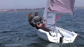How to Sail - How to tack (turn around) a two person sailboat