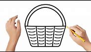 How to draw a basket | Easy drawings