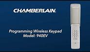 How to Program Chamberlain's 940EV Wireless Keypad to a Garage Door Opener
