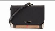 Burberry Bags for Women - The Hampshire House & Check Crossbody Bag in Black