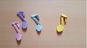 Music Note | How To Make An Origami Paper Music Note | Paper Craft | DIY Music Note