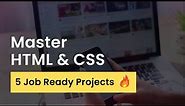 HTML And CSS Projects for Beginners 2024 | HTML & CSS Complete Tutorial With 5 projects