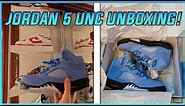 Jordan 5 UNC University Blue Unboxing! | Sizing Guide, On Feet || Konvidial